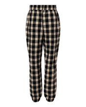 Load image into Gallery viewer, Black/ Ecru Buffalo Plaid — back