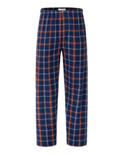Load image into Gallery viewer, Varsity Navy Orange Plaid — front