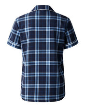 Load image into Gallery viewer, Navy/ Columbia Plaid — back