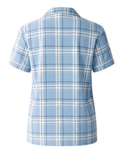 Load image into Gallery viewer, Sky Blue Carnegie Plaid — back