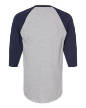 Load image into Gallery viewer, Heather Grey/ Navy — back · rembg