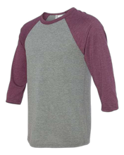 Load image into Gallery viewer, Grey/ Maroon Triblend — side · rembg