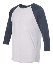 Load image into Gallery viewer, Indigo Sleeves/ Heather White Body — side · rembg