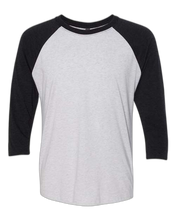Load image into Gallery viewer, Vintage Black Sleeves/ Heather White Body — front · rembg