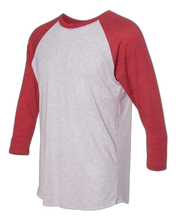 Load image into Gallery viewer, Vintage Red Sleeves/ Heather White Body — side · rembg