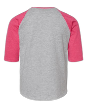 Load image into Gallery viewer, Vintage Heather/ Vintage Hot Pink — back · rembg