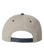 Load image into Gallery viewer, Heather Grey/ Navy — back · rembg