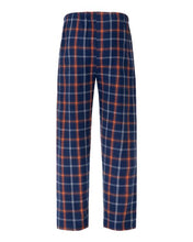 Load image into Gallery viewer, Varsity Navy Orange Plaid — back
