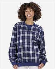 Load image into Gallery viewer, Navy/ Silver Plaid — front
