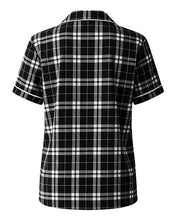 Load image into Gallery viewer, Black/ White Plaid — back
