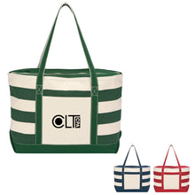 Load image into Gallery viewer, 18 Oz. Cotton Canvas Nautical Tote Bag
