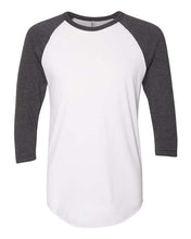 Load image into Gallery viewer, American Apparel BB453W — Unisex 50/50 Raglan Three-Quarter Sleeve Tee
