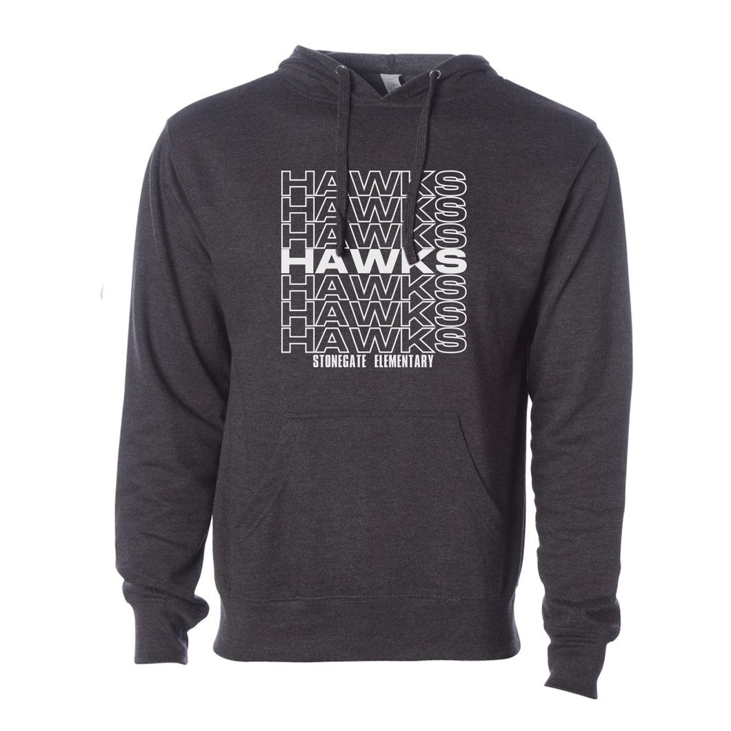 Stonegate 7 Stacked Hawks Graphic Pullover Hoodie