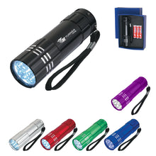Load image into Gallery viewer, Aluminum LED Flashlight With Strap
