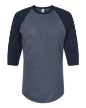 Load image into Gallery viewer, Heather Denim/ Navy — front · rembg

