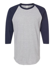 Load image into Gallery viewer, Heather Grey/ Navy — front · rembg
