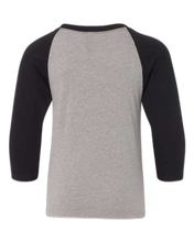 Load image into Gallery viewer, Black Sleeves/ Dark Heather Grey Body — back · rembg

