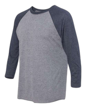 Load image into Gallery viewer, Vintage Navy Sleeves/ Premium Heather Body — side · rembg
