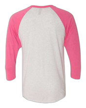 Load image into Gallery viewer, Vintage Pink Sleeves/ Heather White Body — back · rembg
