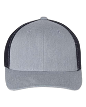 Load image into Gallery viewer, Heather Grey/ Navy — front · rembg
