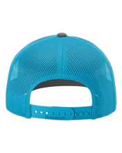 Load image into Gallery viewer, Charcoal/ Neon Blue — back · rembg

