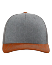 Load image into Gallery viewer, Heather Grey/ Charcoal/ Dark Orange — front · rembg
