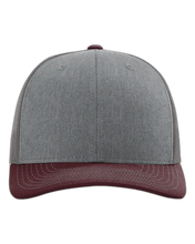 Load image into Gallery viewer, Heather Grey/ Charcoal/ Maroon — front · rembg
