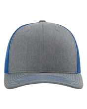 Load image into Gallery viewer, Heather Grey/ Royal — front · rembg
