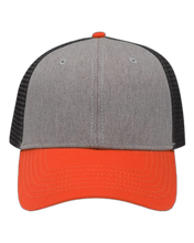 Load image into Gallery viewer, Heather Grey/ Charcoal/ Orange — front · rembg
