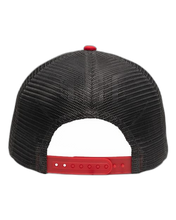 Load image into Gallery viewer, Heather Grey/ Charcoal/ Red — back · rembg
