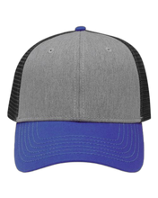 Load image into Gallery viewer, Heather Grey/ Charcoal/ Royal — front · rembg
