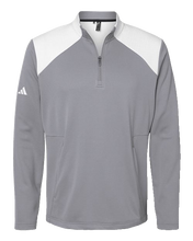 Load image into Gallery viewer, Adidas A532 — Men's Textured Mixed Media Quarter-Zip Pullover

