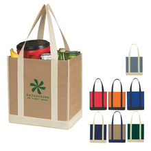 Load image into Gallery viewer, Non-Woven Two-Tone Shopper Tote Bag
