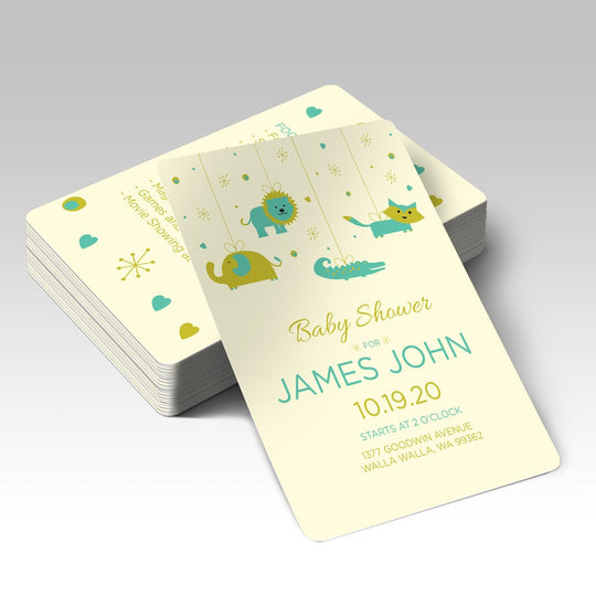Round Corner Announcement Cards