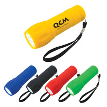 Load image into Gallery viewer, Rubberized Torch Light With Strap
