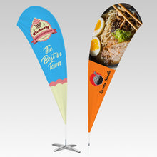 Load image into Gallery viewer, Single and Double Sided Teardrop Flags
