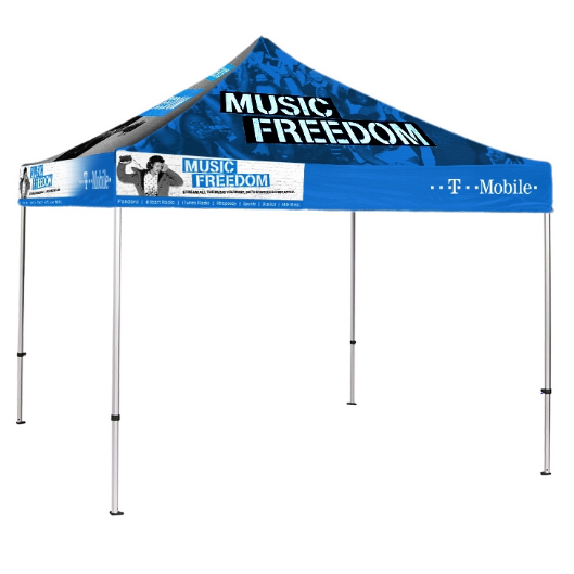 10'x10' Canopy with Custom Printing (Aluminum Frame)