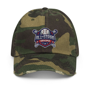 Distressed Baseball Cap with Team Logo