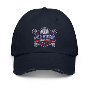 Distressed Baseball Cap with Team Logo