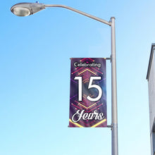 Load image into Gallery viewer, Street Pole Vinyl Banner with Bracket
